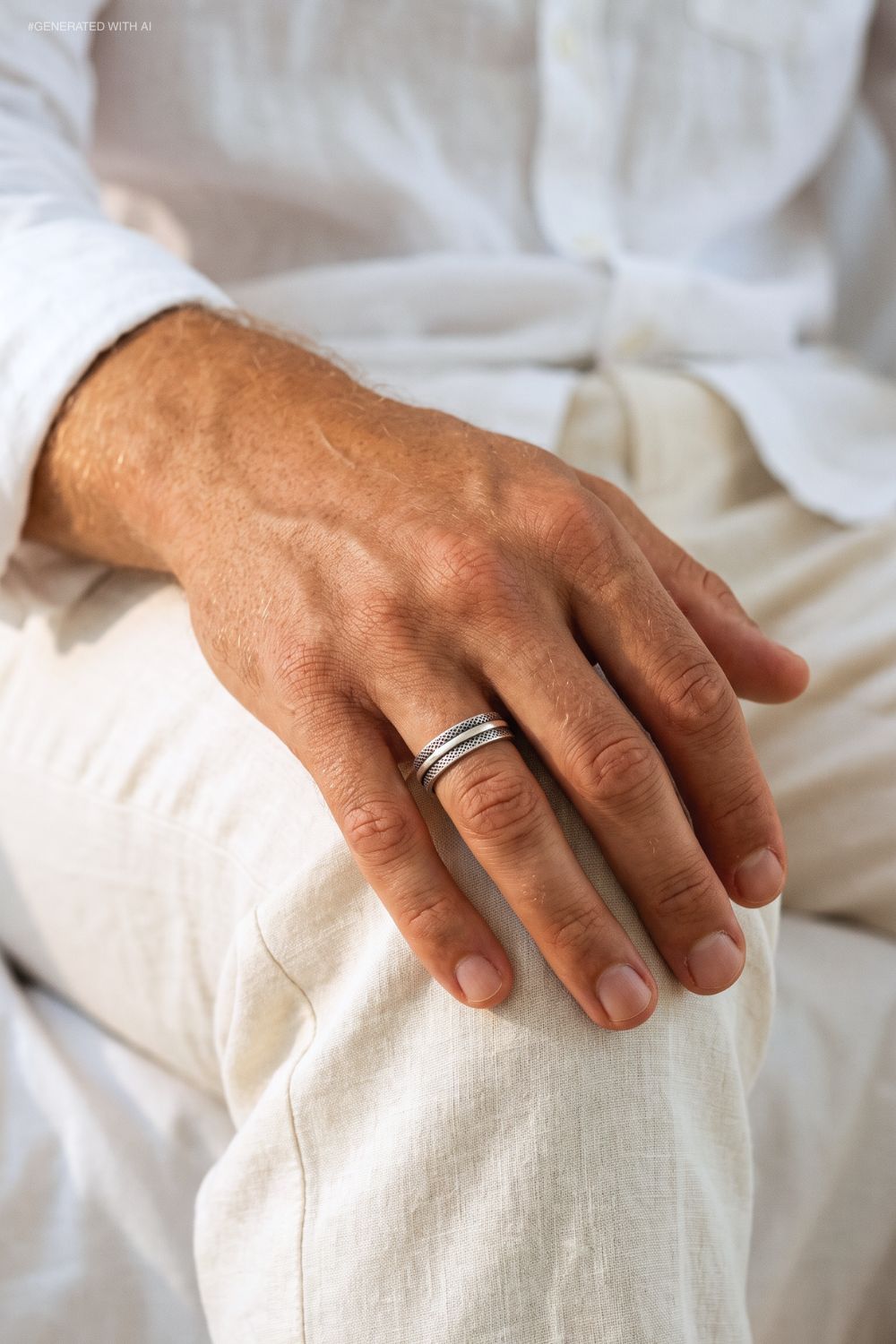 Brushed Open Ring